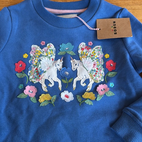 Mini Boden Blue Pegasus Sweatshirt - Picture 2 of 2